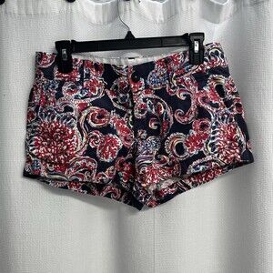 LILLY PULITZER Micro Shorts Womens The Walsh Halibut Paisley Classic Preppy 4